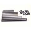 Traxxas Suspension Pin Set, Hard Chrome (w/ E-clips) [TRX1939]