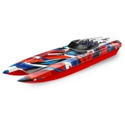 Traxxas DCB M41 Catamaran Race Boat TQi TSM. RED/BLUE [TRX57046-4REDR]