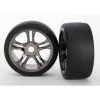 Traxxas Tires & Wheels, Assembled, Glued (split-spoke, Black Chrome [TRX6479]