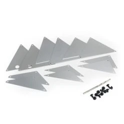 Traxxas Tube Chassis, Inner Panels (silver Aluminum) (front (2)/ Wheel Well (4)/ Middle [TRX8434A]