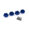 Traxxas Wheel Hubs, Hex, Aluminum (blue-anodized) (4)/ 4x13mm Screw Pins (4) [TRX8956X] -KYOSHO Winkel trx8956x