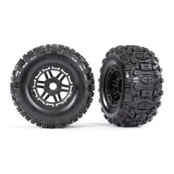 Traxxas Tires & Wheels, Assembled, Glued (black Wheels, Dual Profile [TRX8973]