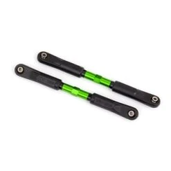 Traxxas Toe Links, Sledge (TUBES Green-anodized, 7075-T6 Aluminum, Stronger Than Titanium) (120mm) (2)/ Rod Ends, Assembled With Steel Hollow Balls (4)/ Aluminum Wrench, 8mm (1) [TRX9549G]
