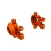 Traxxas Steering Blocks. 6061-T6 Aluminum (orange-anodized) (left & [TRX9737-ORNG]
