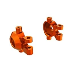 Traxxas Steering Blocks. 6061-T6 Aluminum (orange-anodized) (left & [TRX9737-ORNG]